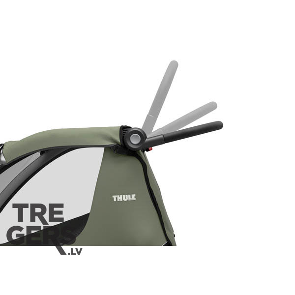 Thule Courier 2 regulējams stūres augstums trīs pozīcijās
