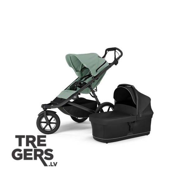Thule Urban Glide 3 Rati mist green krāsā, Urban Glide 3 miglas zaļā, Thule Urban Glide 3, Urban Glide 3, Thule Urban Glide rati, Thule rati skriešanai, Sporta rati skriešanai, 3 riteņu bērnu rati, Bērnu rati visurgājējs 